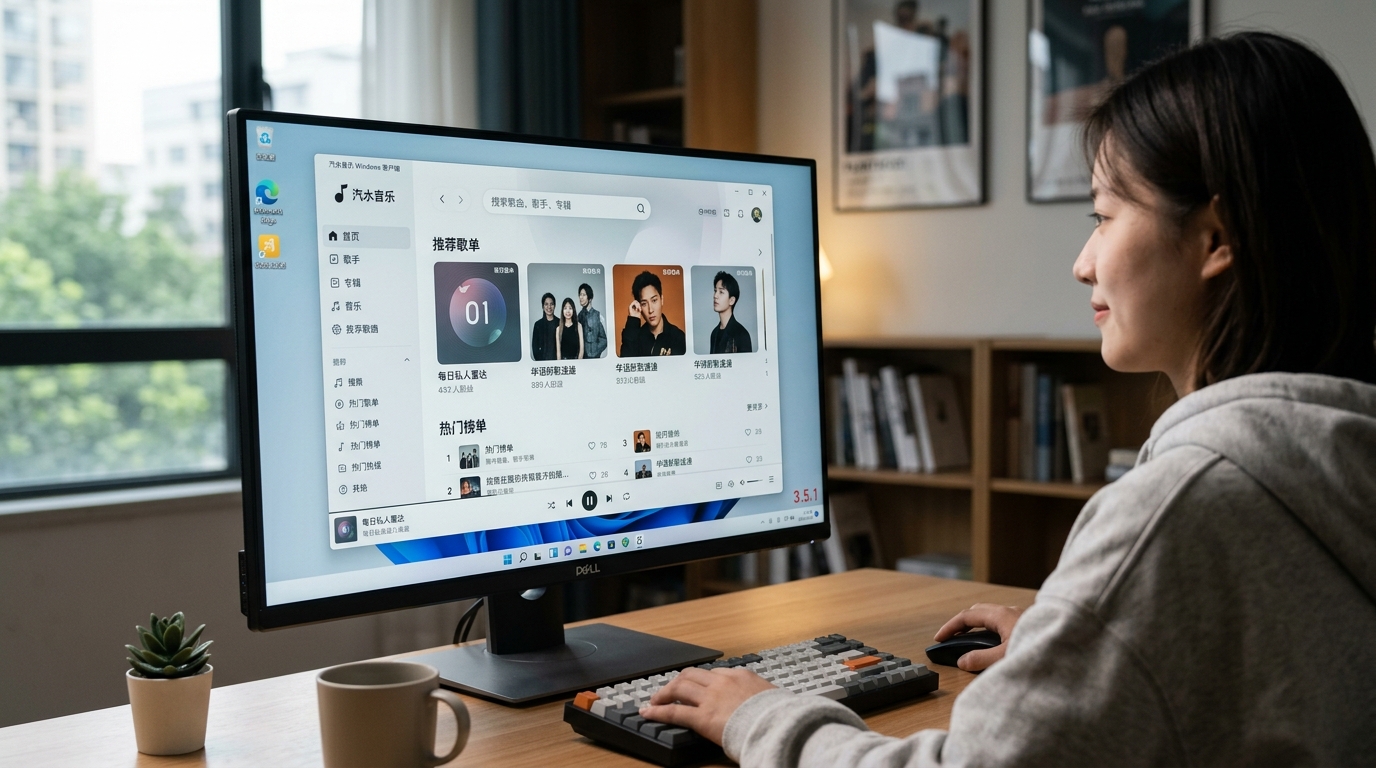 汽水音乐电脑版官方 Windows 客户端界面