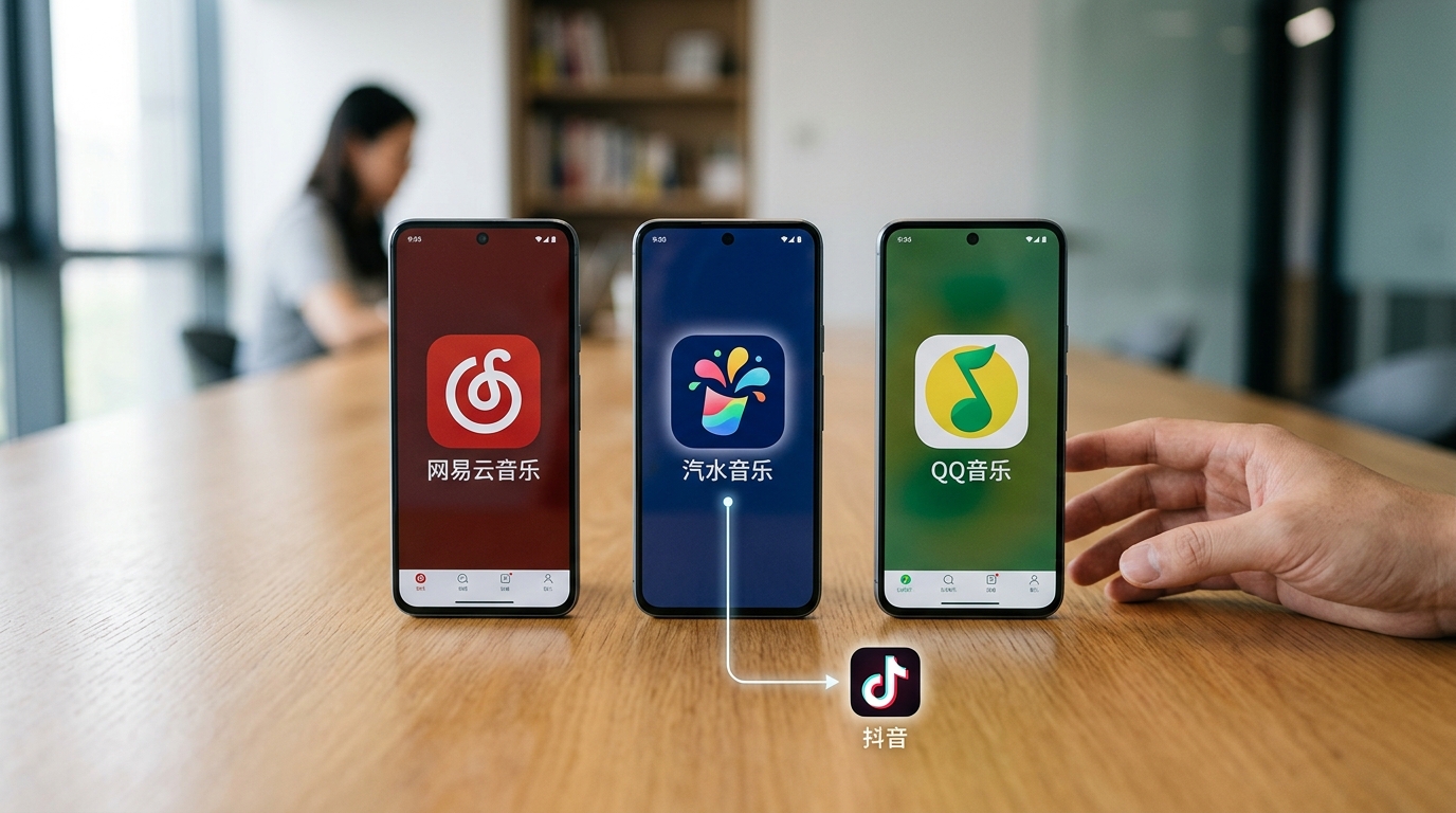 汽水音乐下载与网易云QQ音乐平台差异对比