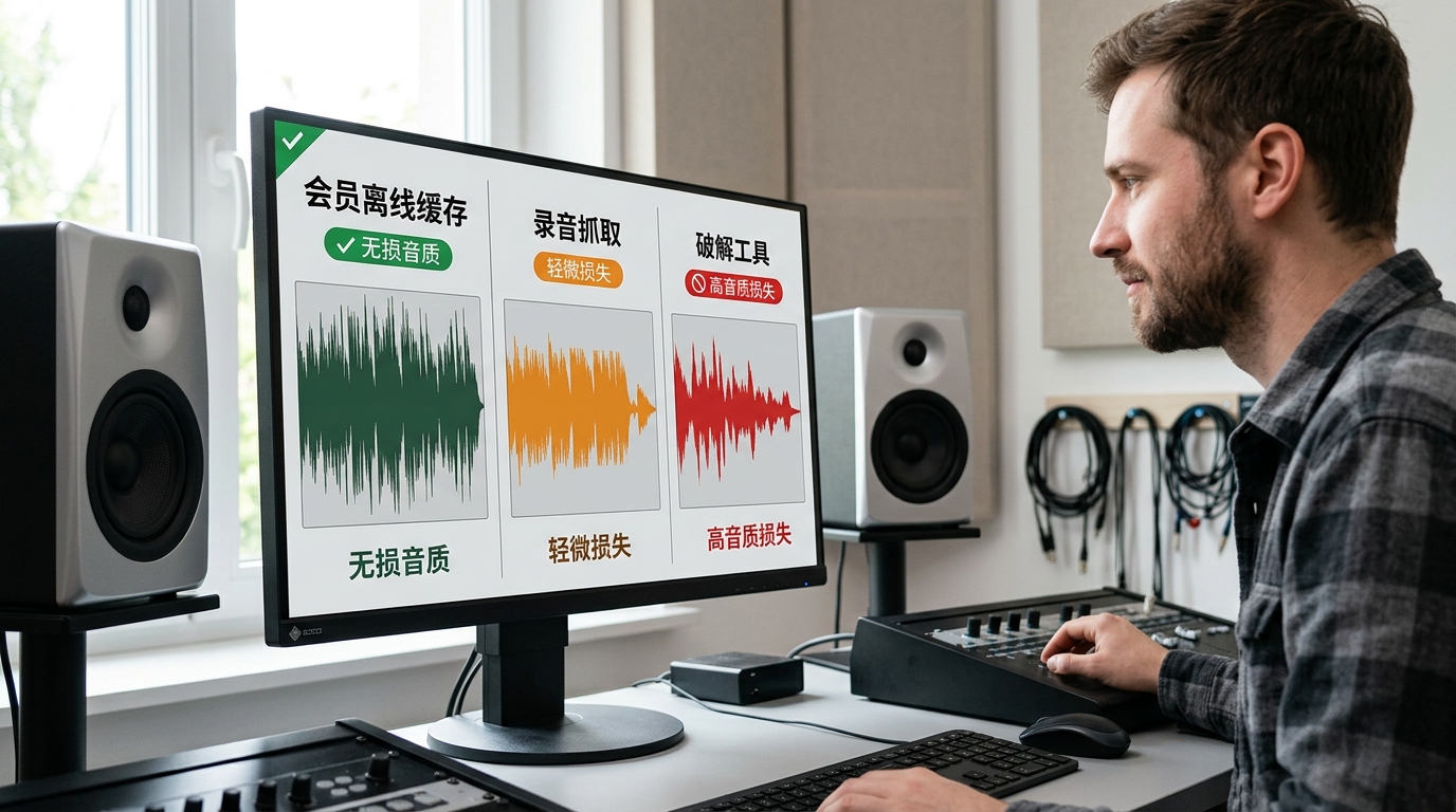 汽水音乐下载本地文件方法音质损失对比