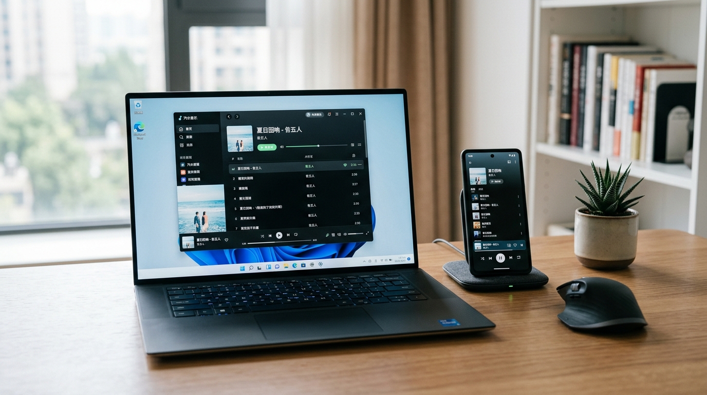 汽水音乐电脑版官方客户端在Windows上运行界面