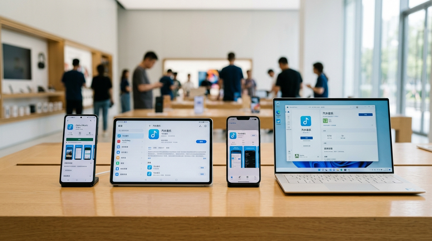 汽水音乐下载安卓鸿蒙iPhone电脑端安装方式对比