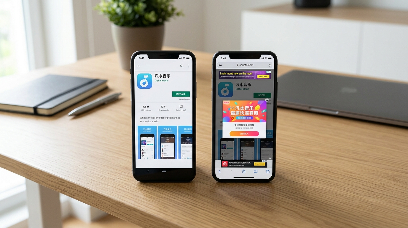 汽水音乐下载正版渠道辨认示意图
